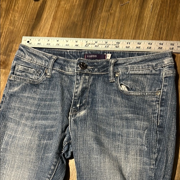 Vigoss Blue Boot Cut Jeans with Vintage-Inspired Fading . Sz 7 - Picture 7 of 12